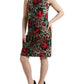Dolce & Gabbana Elegant Leopard Floral A-Line Dress