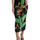 Dolce & Gabbana Floral High Waist Silk Midi Skirt