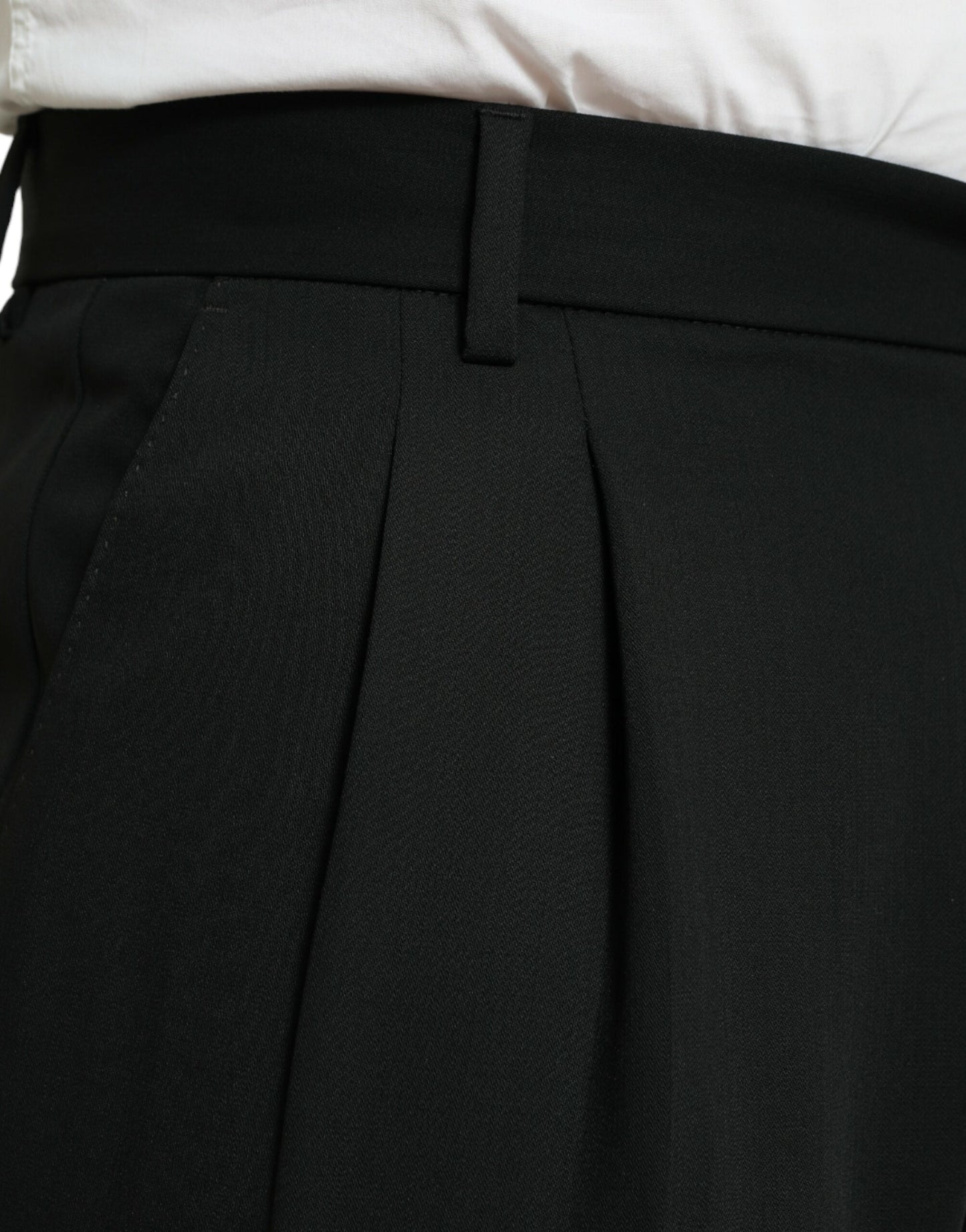 Dolce & Gabbana Elegant Black Wool Dress Pants