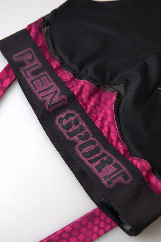 Plein Sport Black Fuchsia Logo Athlete Hannah Bra Underwear