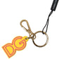 Dolce & Gabbana Chic Yellow Logo-Engraved Keychain
