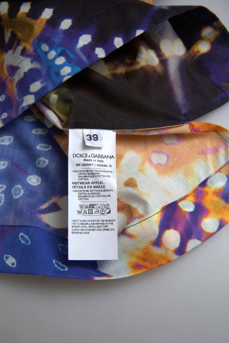 Dolce & Gabbana Multicolor Cotton Polo Shirt with Logo Detail