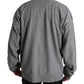 Dolce & Gabbana Elegant Gray Striped Silk Crewneck Pullover