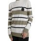 Dolce & Gabbana Italian Striped Wool Turtleneck Sweater