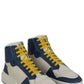 Saint Laurent Elevate Your Style with Mid-Top Blue Luxury Sneakers