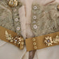 Dolce & Gabbana Gold Silk Crystal Embellished Dress