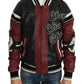 Dolce & Gabbana Leather Club Lounge Black Red Jacket