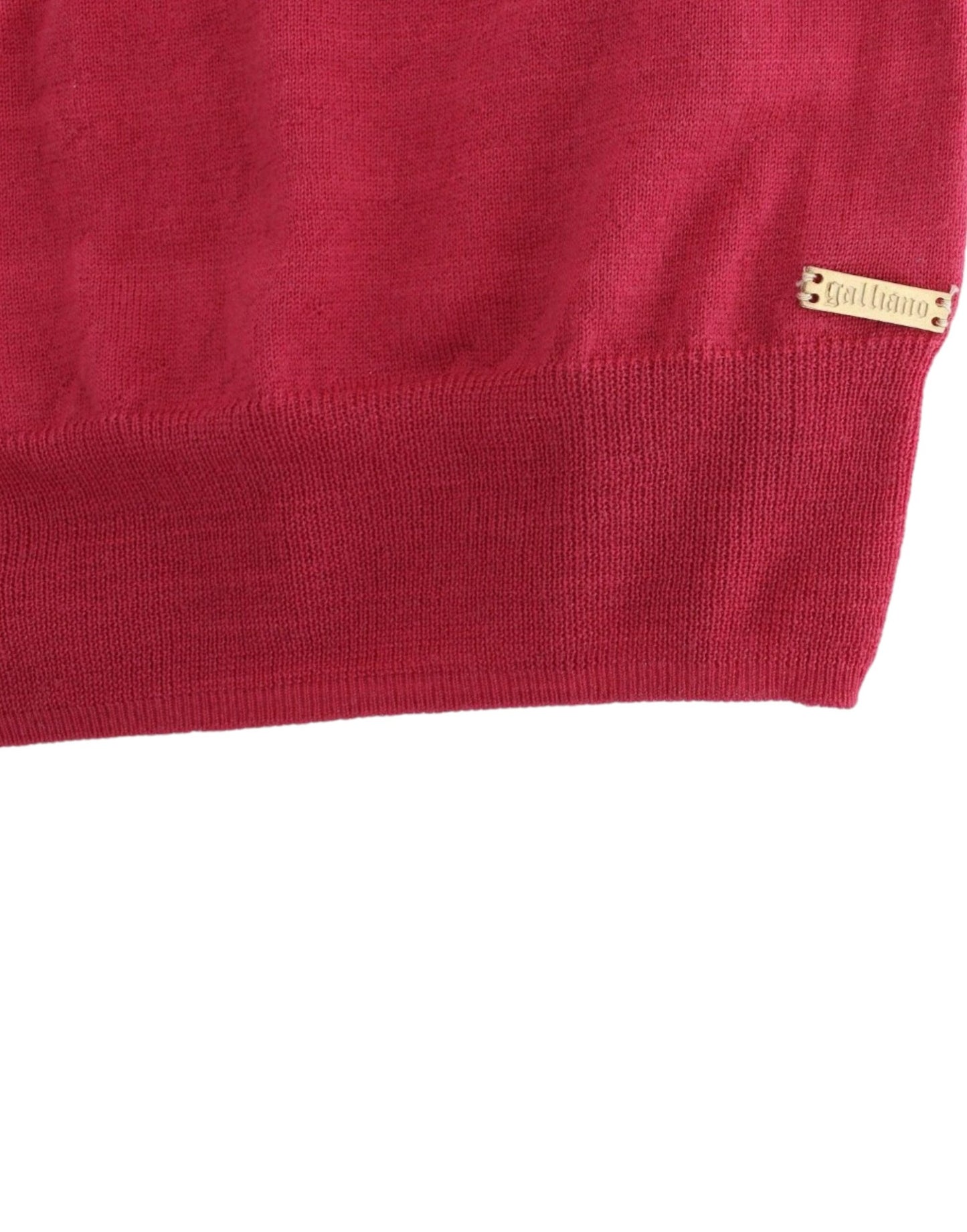John Galliano Pink wool knit top
