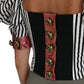 Dolce & Gabbana Elegant Cropped Corset Top with Crystal Buttons