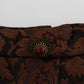 Dolce & Gabbana Brown Floral Brocade Mini Bubble Skirt