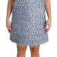 Dolce & Gabbana Light Blue Fringe Shift Gown Dress