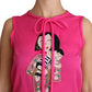 Dolce & Gabbana Elegant Pink Silk Family Tank Top Shirt