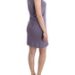John Galliano Elegant Purple Knee-Length Cotton Dress