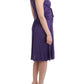 John Galliano Elegant Purple Knee-Length Jersey Dress