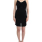 John Galliano Elegant Black Jersey Knee-Length Dress