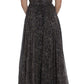 Dolce & Gabbana Dark Silk Shift Gown Full Length Dress