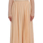 Dolce & Gabbana Beige Silk Ball Gown Full Length Dress