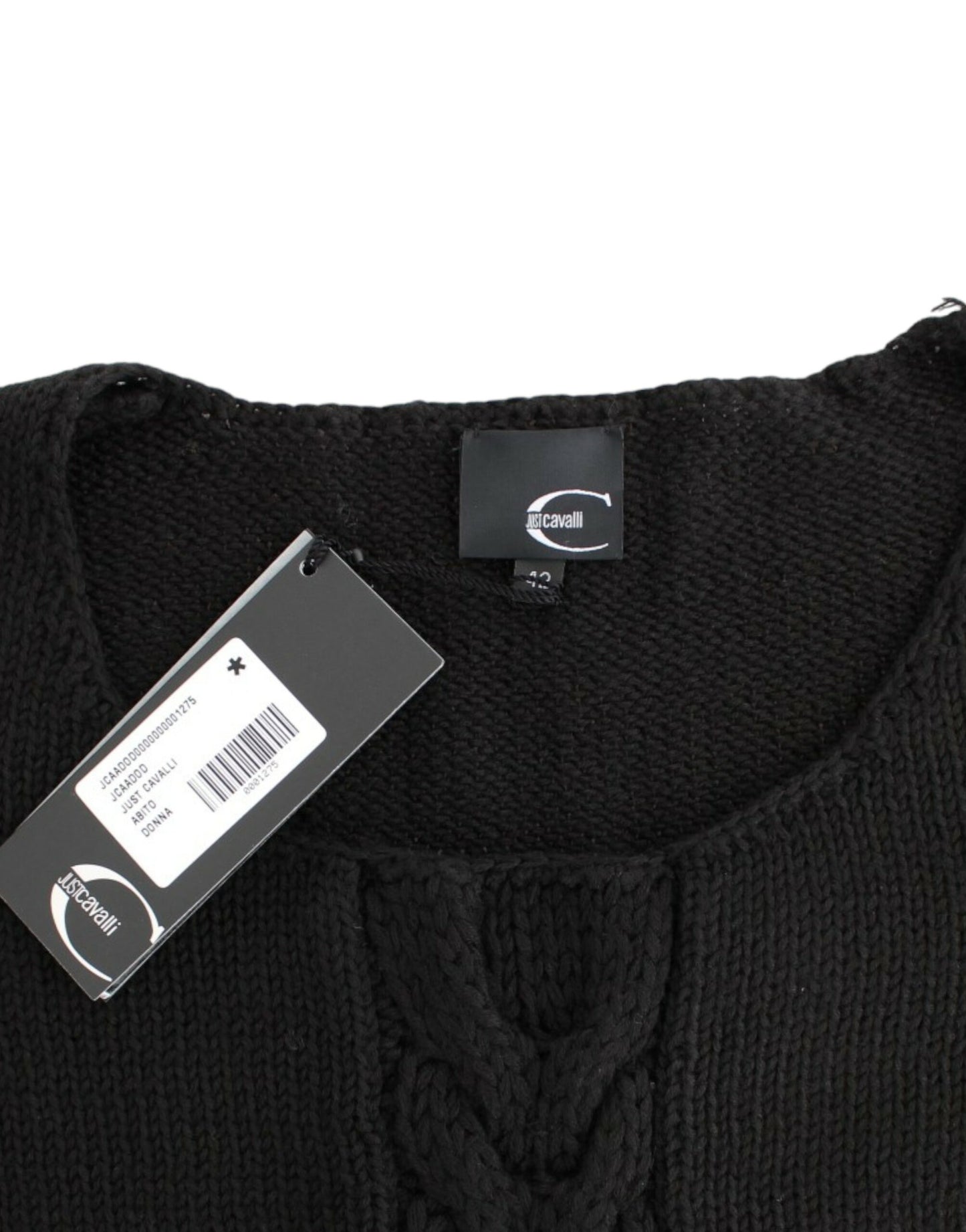 Cavalli Black knitted wool sweater