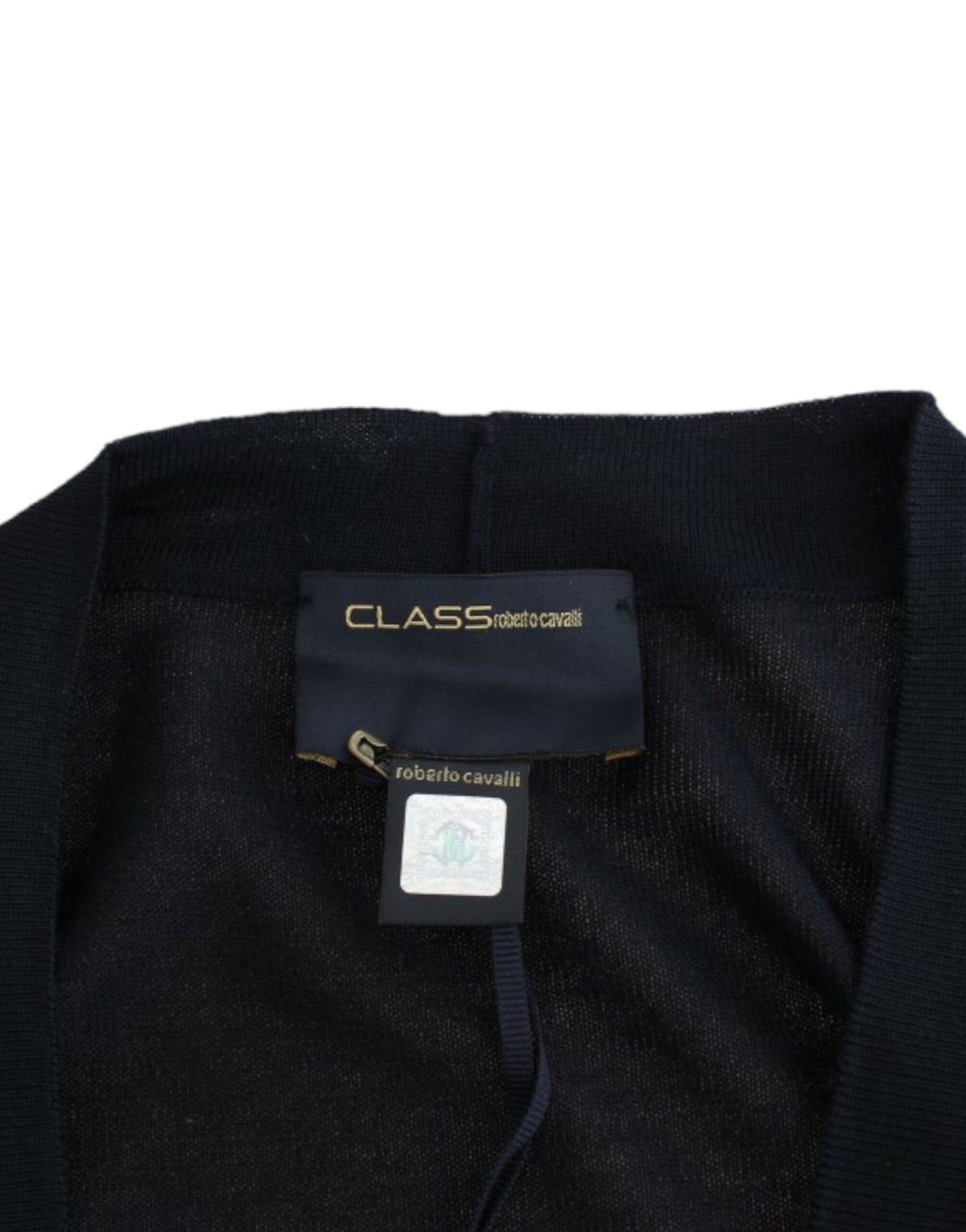 Cavalli Black cropped wool cardigan