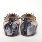 Christian Louboutin Multicolor Print Silver Flat Point Toe Shoe