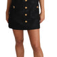 Dolce & Gabbana Black Button Embellished Jacquard Mini Dress