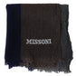 Missoni Multicolor Striped Wool Unisex Wrap Fringes Scarf