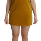 Dolce & Gabbana Mustard Velvet Shift Mini Dress
