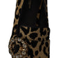 Dolce & Gabbana Elegant Leopard Crystal Gem Loafers