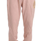 Billionaire Italian Couture Pink Cotton Sweater Pants Tracksuit