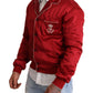 Dolce & Gabbana Sumptuous Silk Red Bomber Jacket