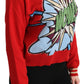 Dolce & Gabbana Radiant Red Cartoon Motive Cashmere Sweater