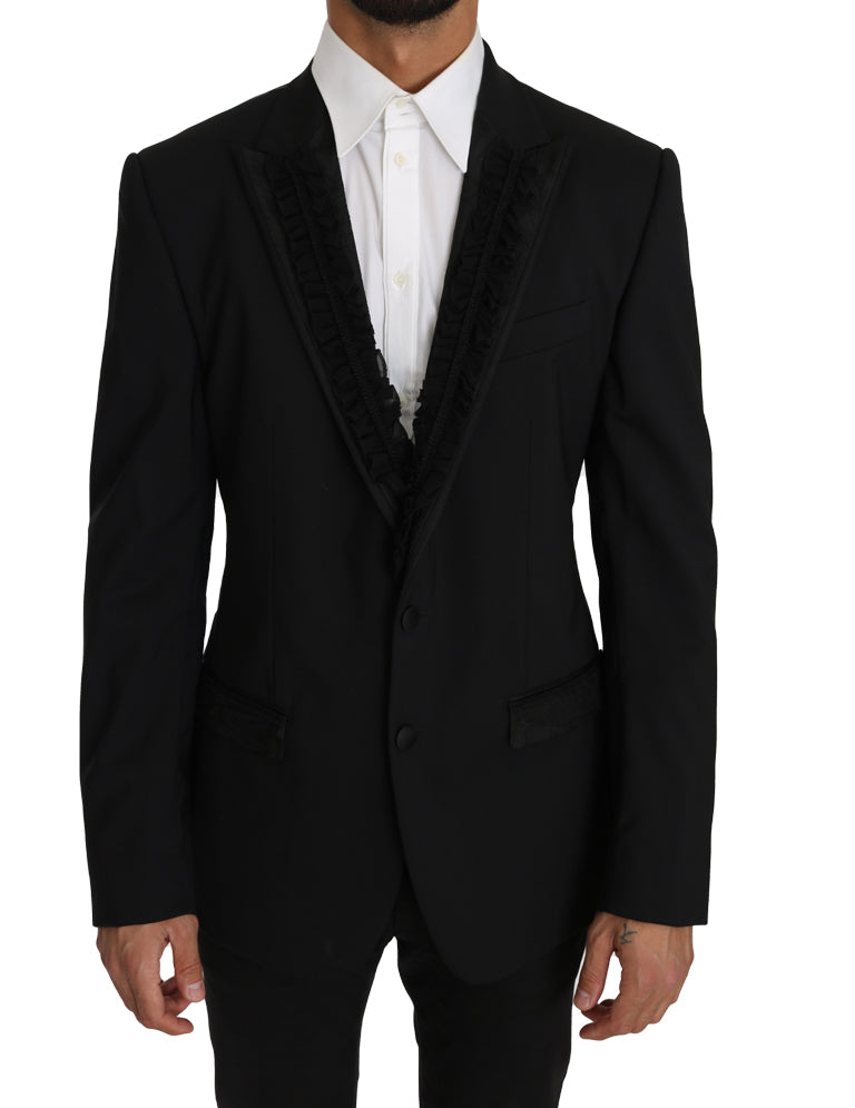 Dolce & Gabbana Black Wool MARTINI Torrero Blazer Jacket