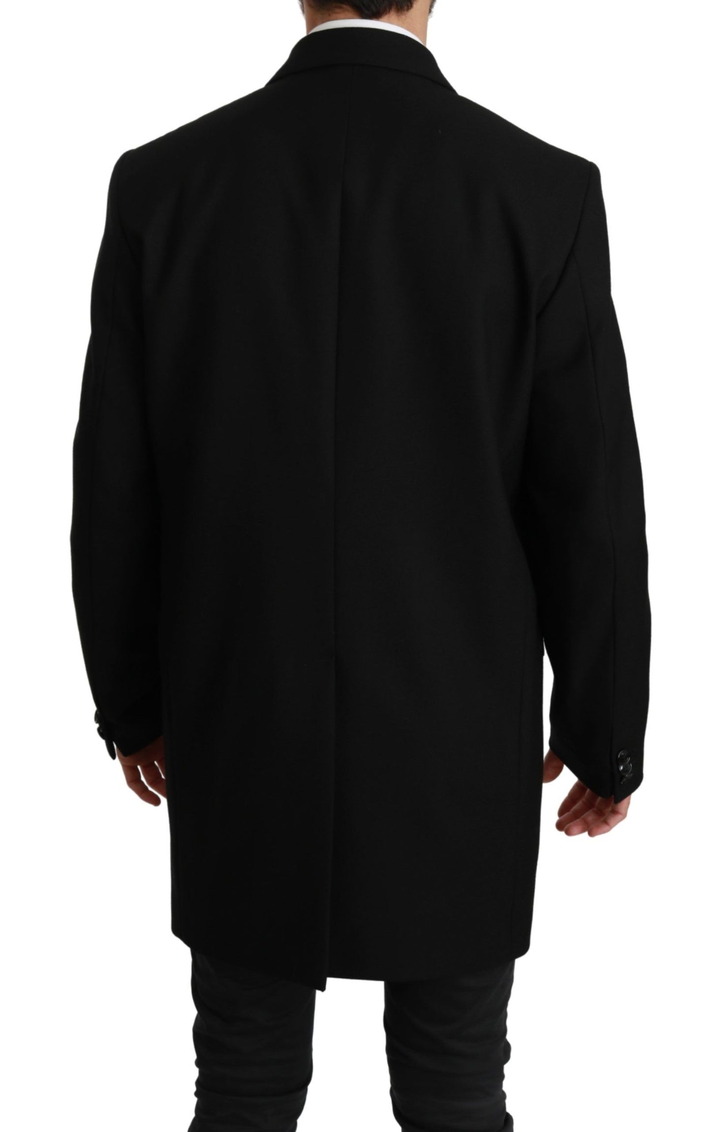 Dolce & Gabbana Black 100% Wool Jacket Coat Blazer