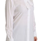 Dolce & Gabbana White Turtle Neck Long Sleeve Polo Shirt