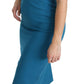 Dolce & Gabbana Blue Bodycon Sheath Knee Length Wool Dress