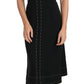 Dolce & Gabbana Black Wool Stretch A-line Sheath Dress
