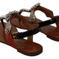 Dolce & Gabbana Elegant Strappy Sandals with Exotic Charm