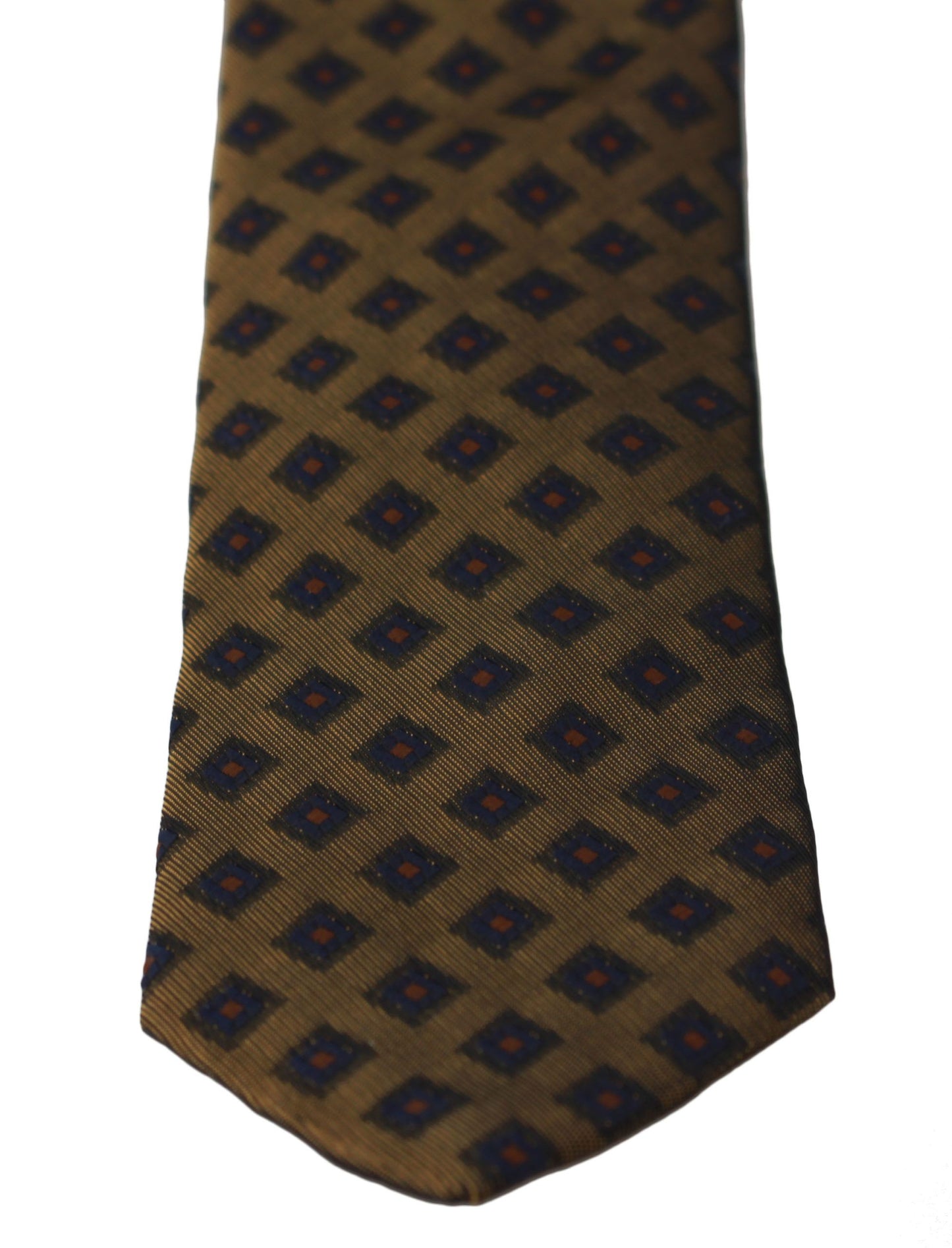 Dolce & Gabbana Brown Patterned Classic Mens Slim Necktie Tie