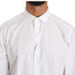 Dolce & Gabbana Elegant White Cotton Gold Fit Shirt