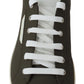 Dolce & Gabbana Sleek White Leather Low Top Sneakers