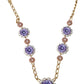 Dolce & Gabbana Elegant Gold-Tone Charm Necklace with Floral Motif