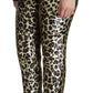 Dolce & Gabbana Chic High Waist Leopard Sequin Pants