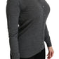 Dolce & Gabbana Gray Long Sleeve Cardigan Sweater Wool  Top