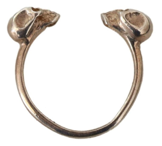 Nialaya Antique Silver Tone Skull Men Jewelry Ring