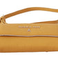 Patrizia Pepe Chic Yellow Leather Shoulder Bag