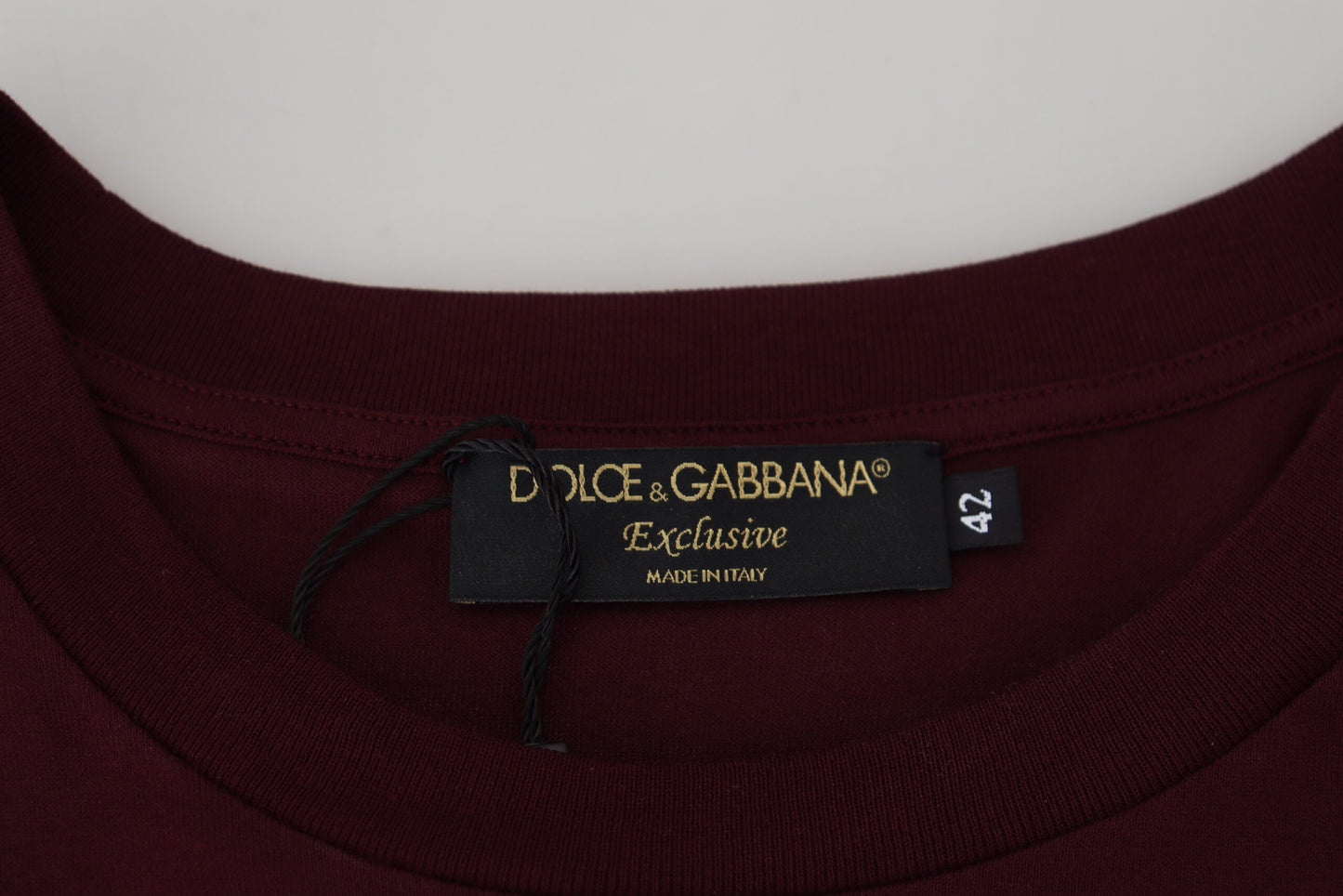 Dolce & Gabbana Elegant Maroon Crew Neck Casual Tee