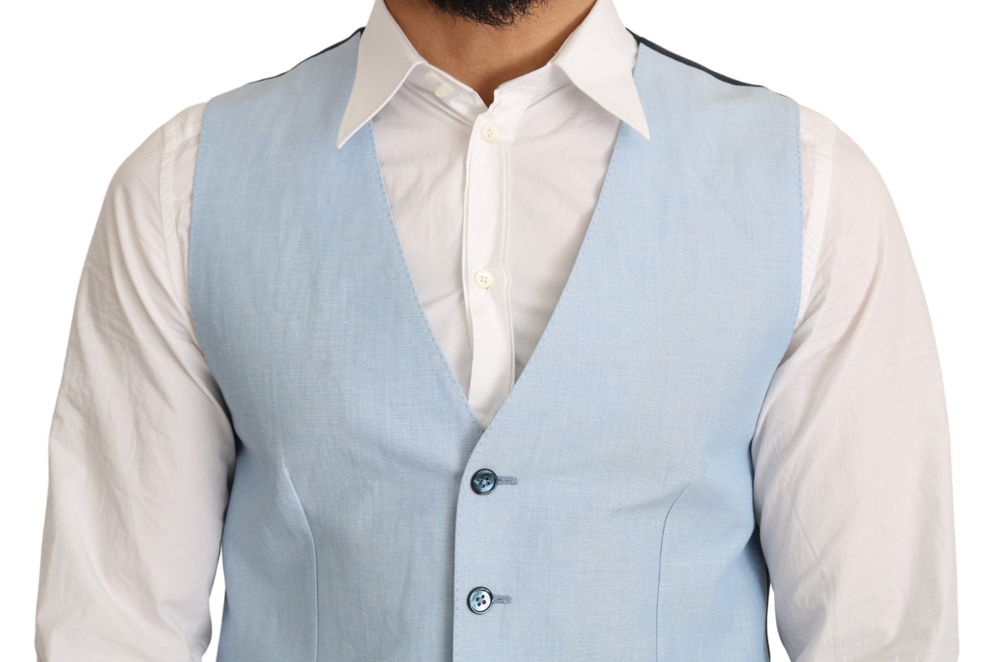 Dolce & Gabbana Elegant Azure Men's Formal Vest