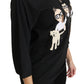 Dolce & Gabbana Elegant Black Silk Stretch Embroidered Top