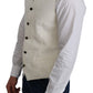 Dolce & Gabbana Elegant Off-White Silk Formal Vest