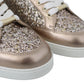 Jimmy Choo Ballet Pink Glitter Leather Sneakers